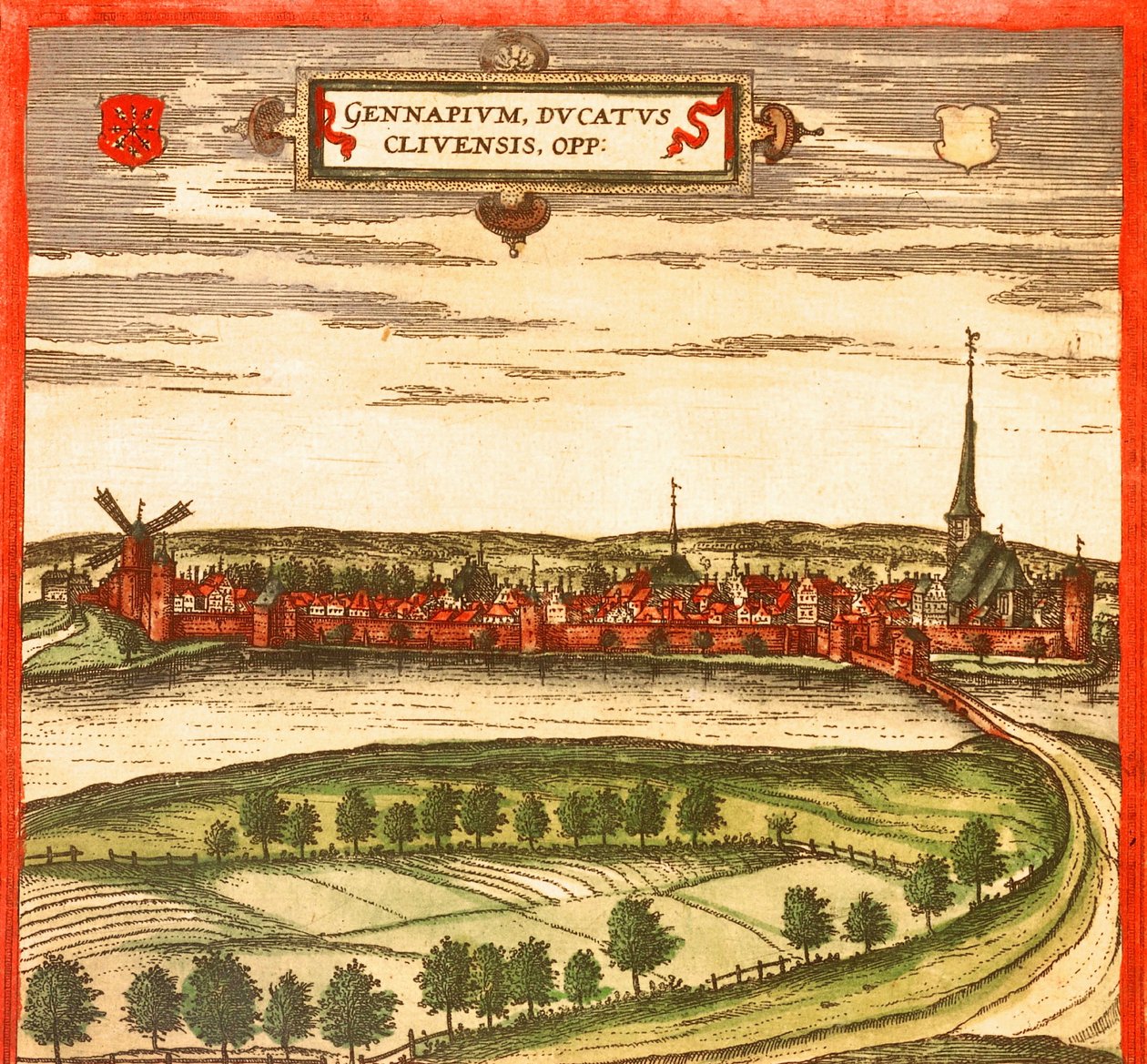 Gennep, Países Baixos de Georg and Hogenberg Franz (1535 90) Braun
