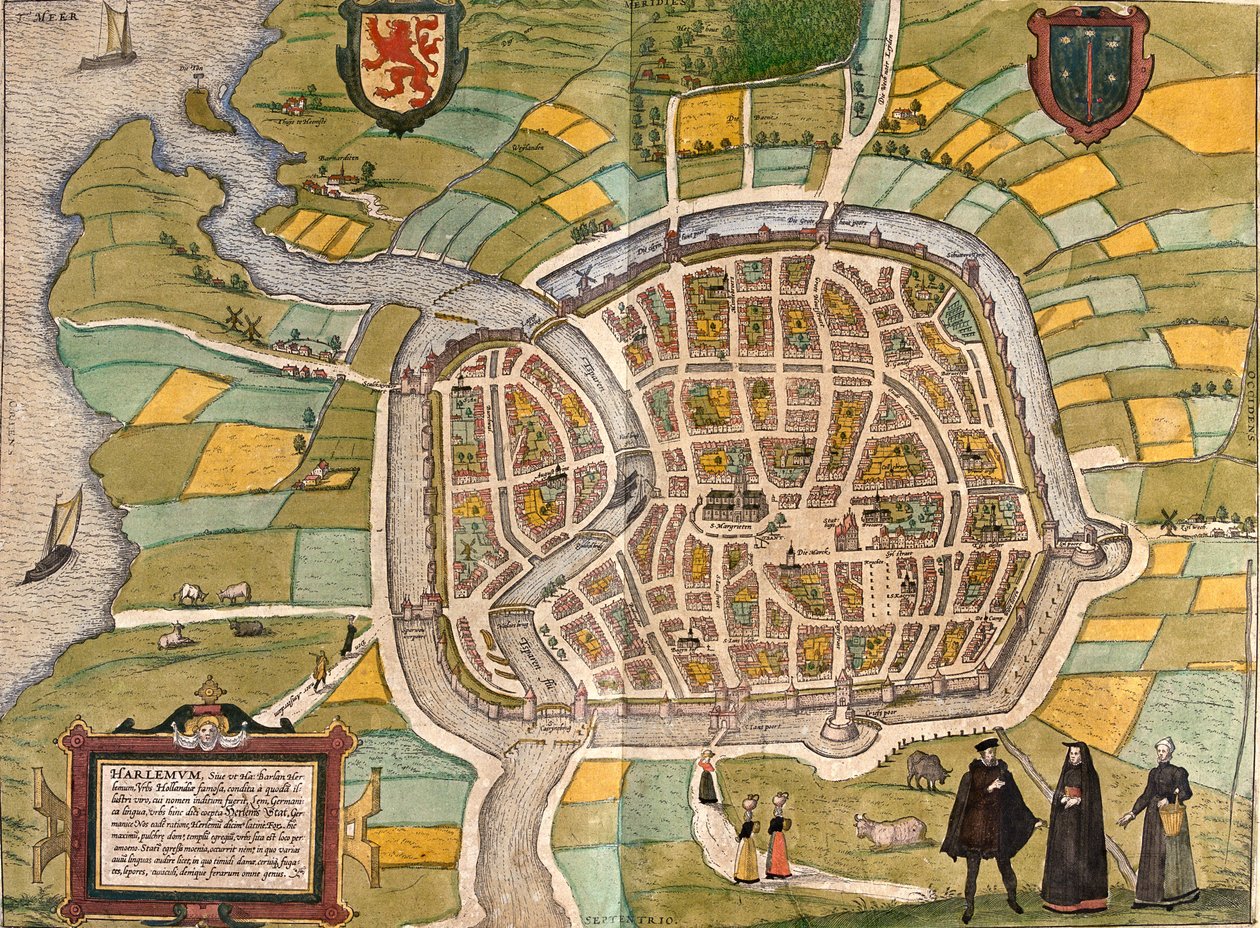 Haarlem, Países Baixos de Georg and Hogenberg Franz (1535 90) Braun