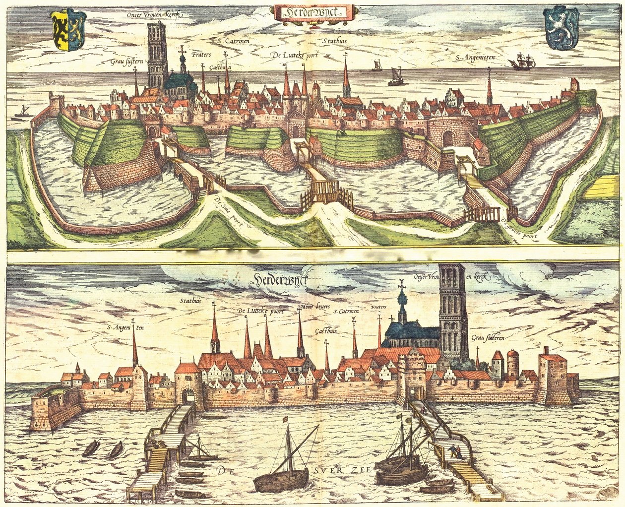 Harderwijk, Países Baixos, Holanda de Georg and Hogenberg Franz (1535 90) Braun