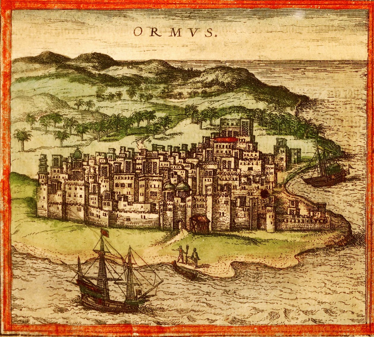 Ormuz, Pérsia, Irão de Georg and Hogenberg Franz (1535 90) Braun