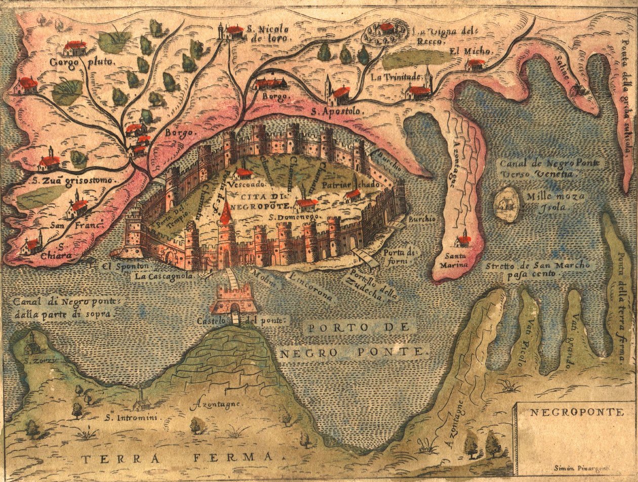 Islândia, Khalkis, Dalmácia de Georg and Hogenberg Franz (1535 90) Braun