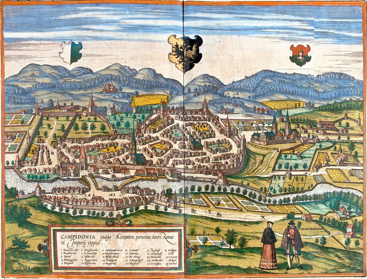 Kempten, Alemanha de Georg and Hogenberg Franz (1535 90) Braun