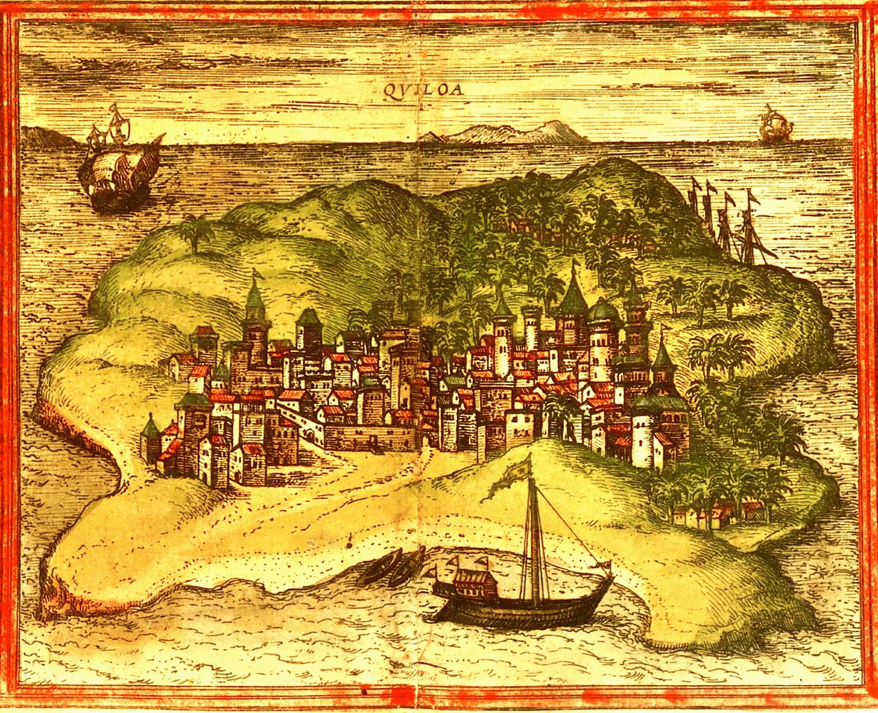 Kilwa, Tanzânia de Georg and Hogenberg Franz (1535 90) Braun