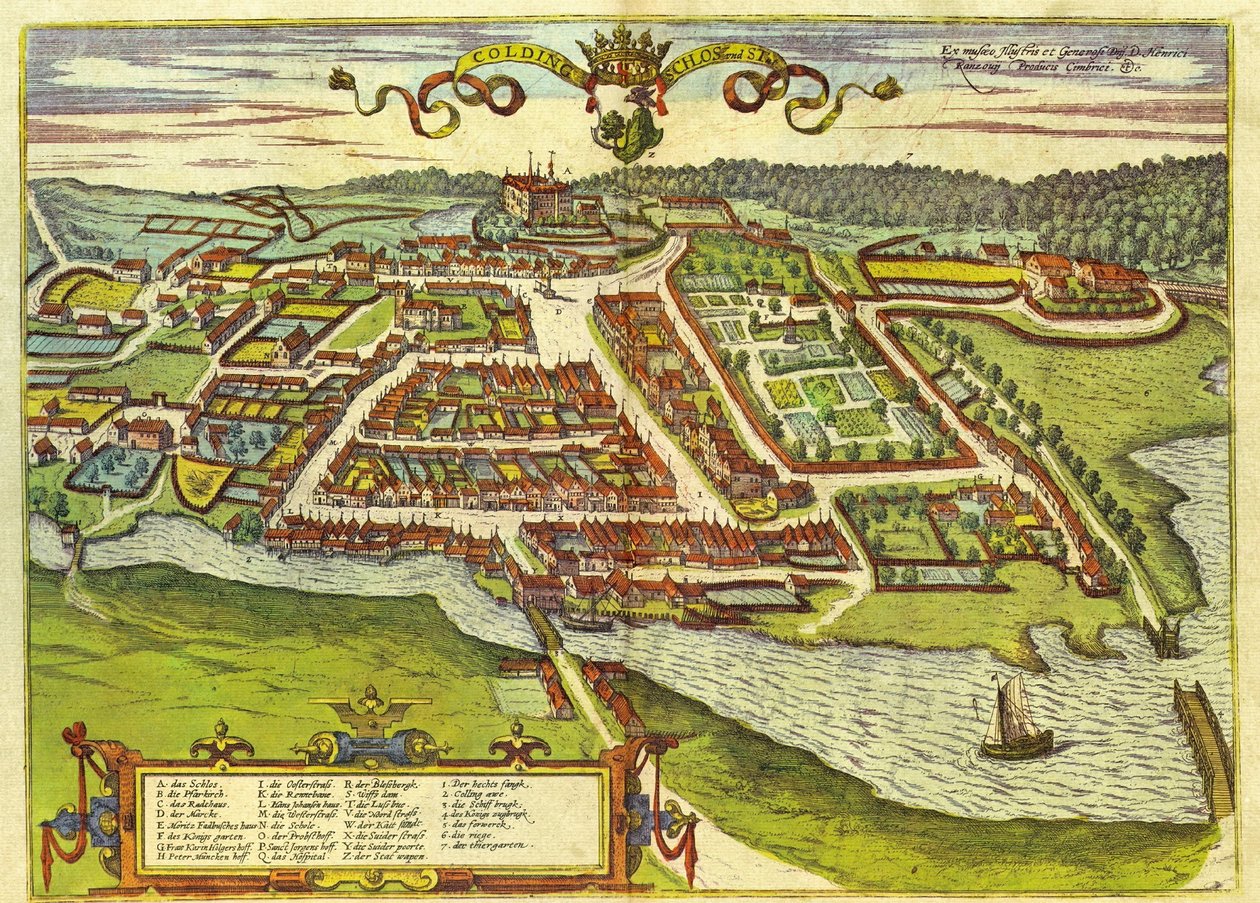 Kolding, Dinamarca de Georg and Hogenberg Franz (1535 90) Braun