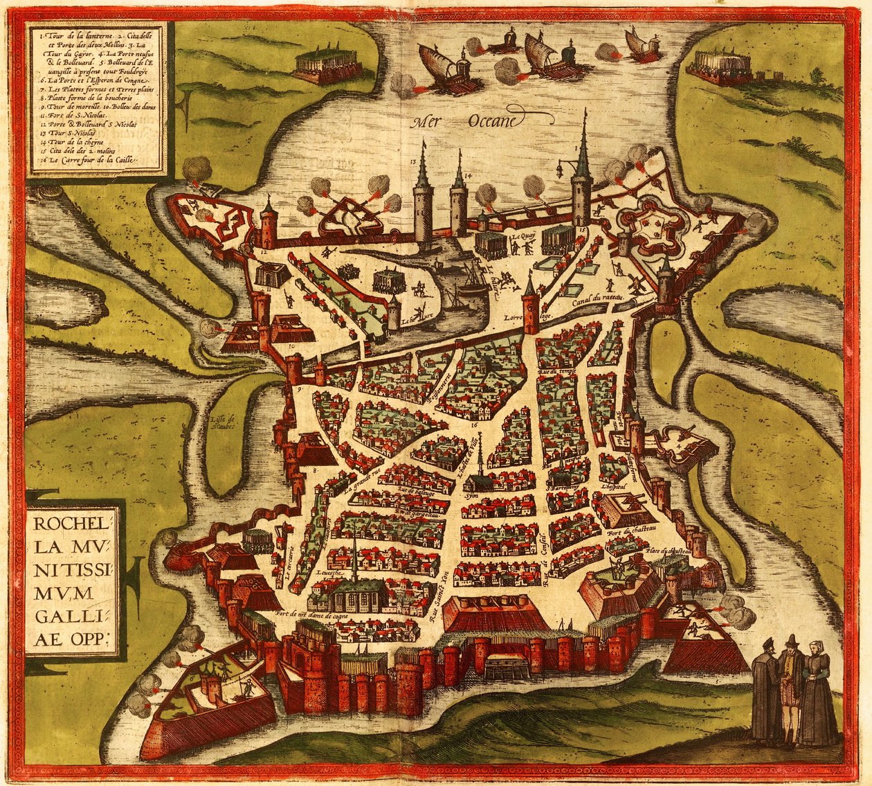 La Rochelle, França de Georg and Hogenberg Franz (1535-90) Braun