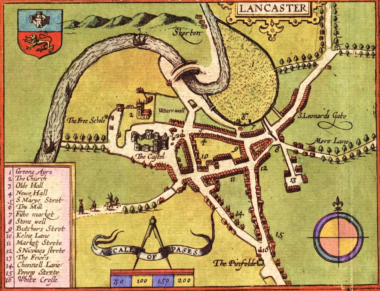 Lancaster, Inglaterra de Georg and Hogenberg Franz (1535 90) Braun