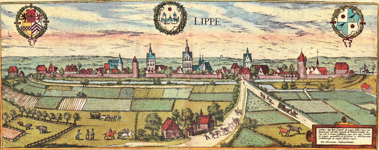 Lippe, Alemanha de Georg and Hogenberg Franz (1535 90) Braun