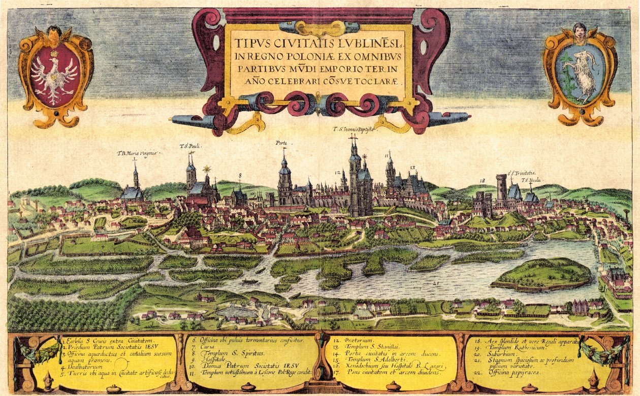 Lublin, Polónia de Georg and Hogenberg Franz (1535-90) Braun