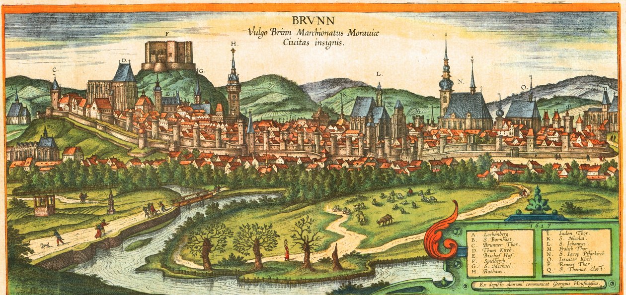 Margraviato da Morávia, 2ª maior cidade da República Checa de Georg and Hogenberg Franz (1535 90) Braun