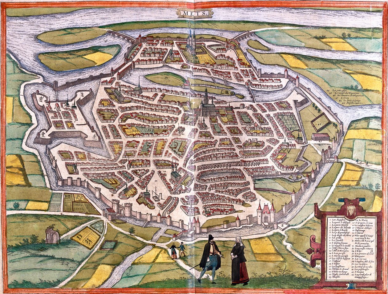 Metz, França de Georg and Hogenberg Franz (1535 90) Braun