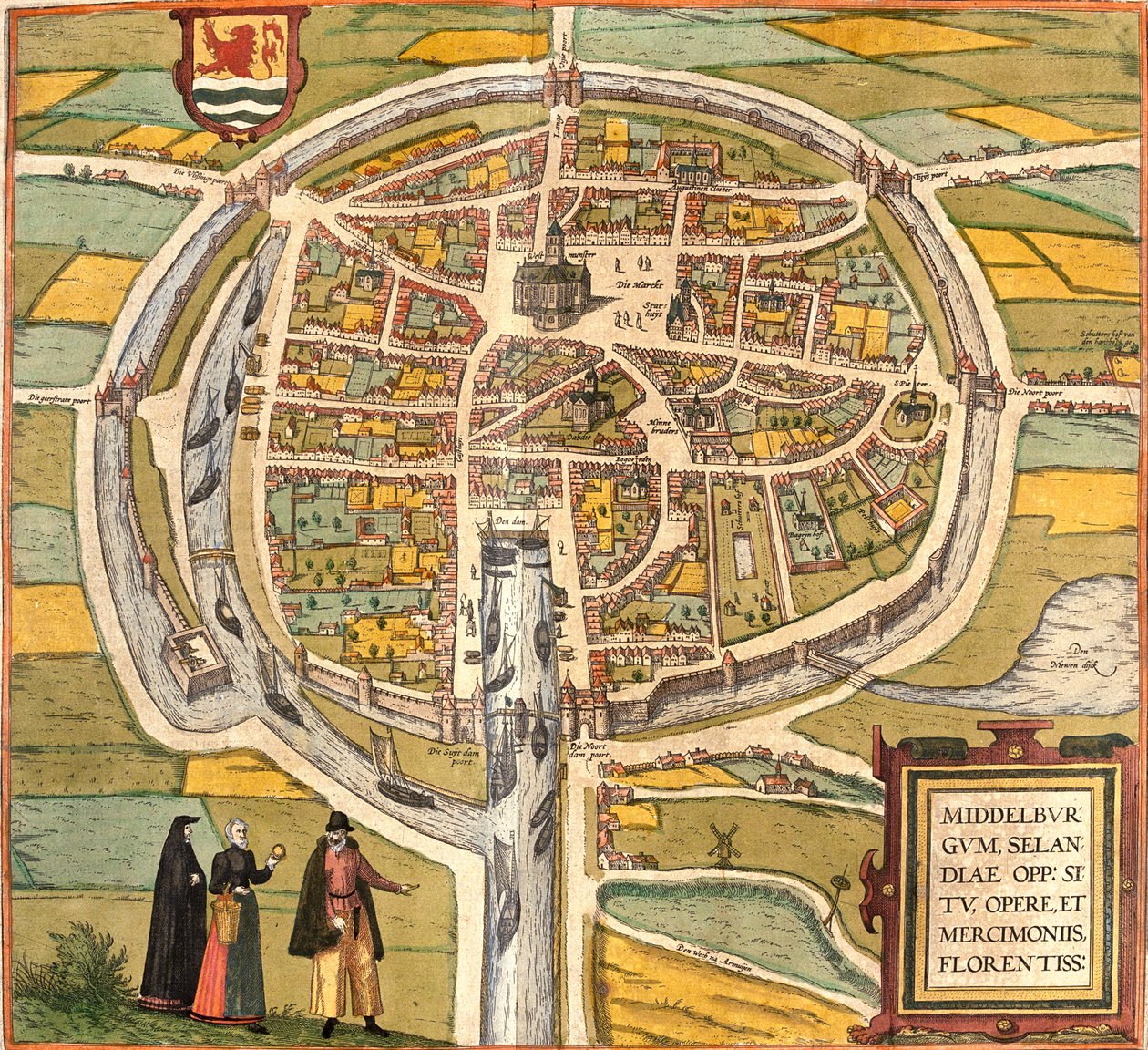 Middelburg, Países Baixos de Georg and Hogenberg Franz (1535 90) Braun