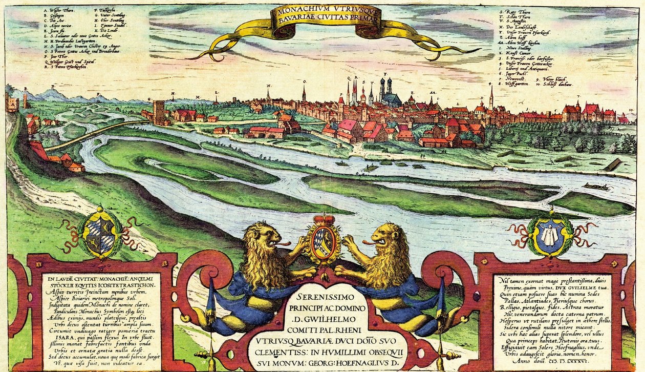 Munique, Munchen, Alemanha de Georg and Hogenberg Franz (1535 90) Braun