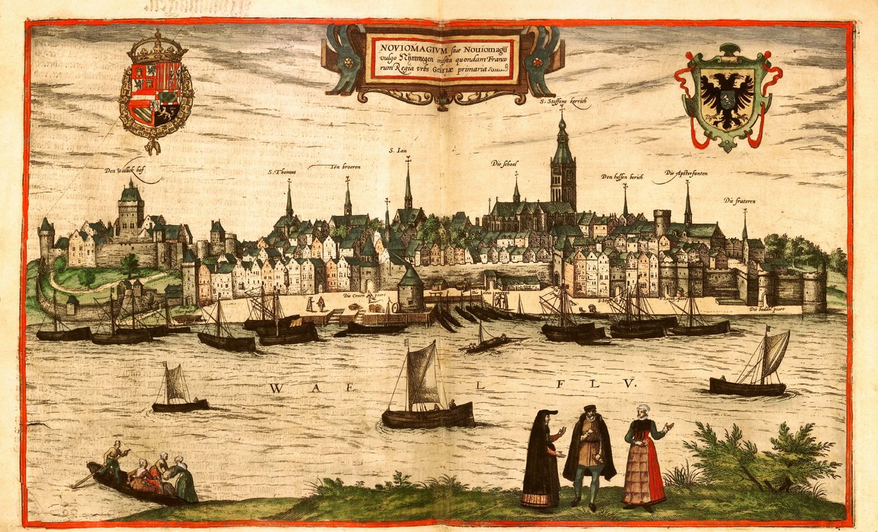 Nijmegen, Países Baixos de Georg and Hogenberg Franz (1535 90) Braun