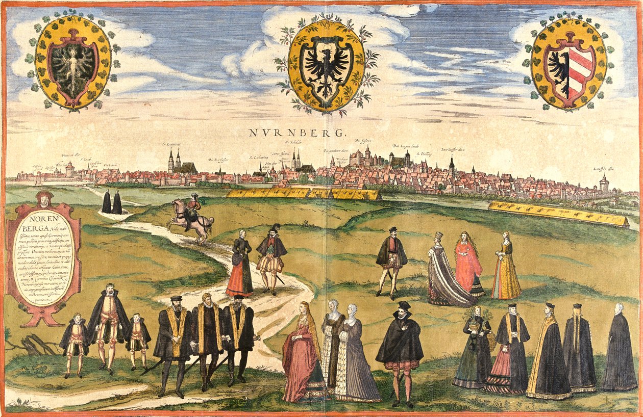 Nuremberga, Alemanha de Georg and Hogenberg Franz (1535 90) Braun