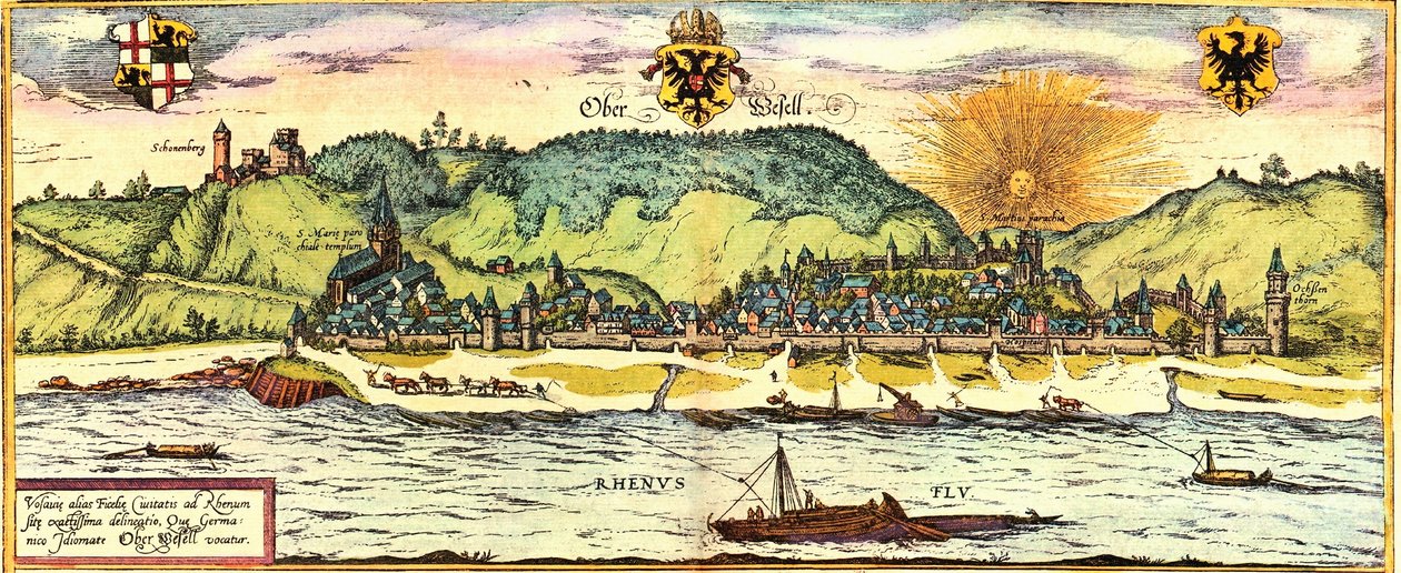 Oberwesel, Alemanha de Georg and Hogenberg Franz (1535-90) Braun