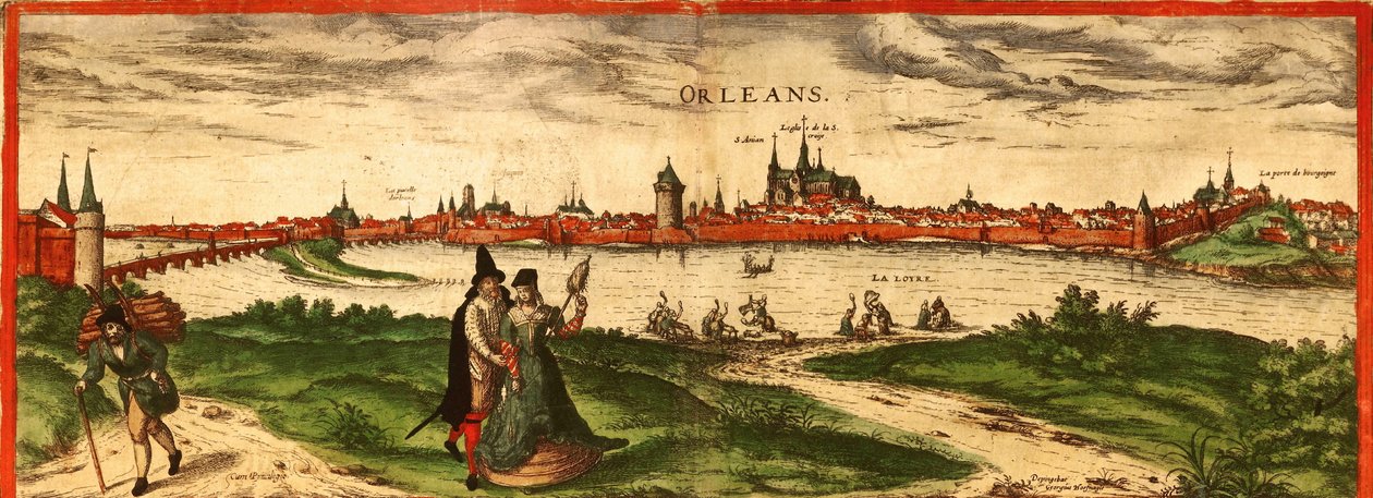 Orleães, França de Georg and Hogenberg Franz (1535 90) Braun
