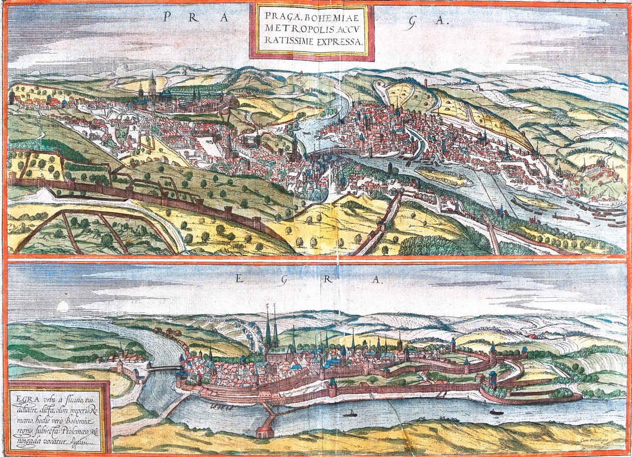Praga, Cheb, República Checa de Georg and Hogenberg Franz (1535 90) Braun