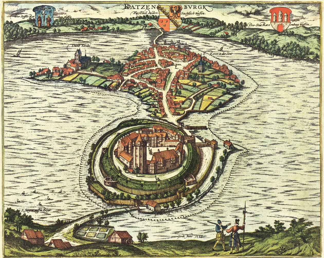 Ratzeburg, Alemanha de Georg and Hogenberg Franz (1535 90) Braun