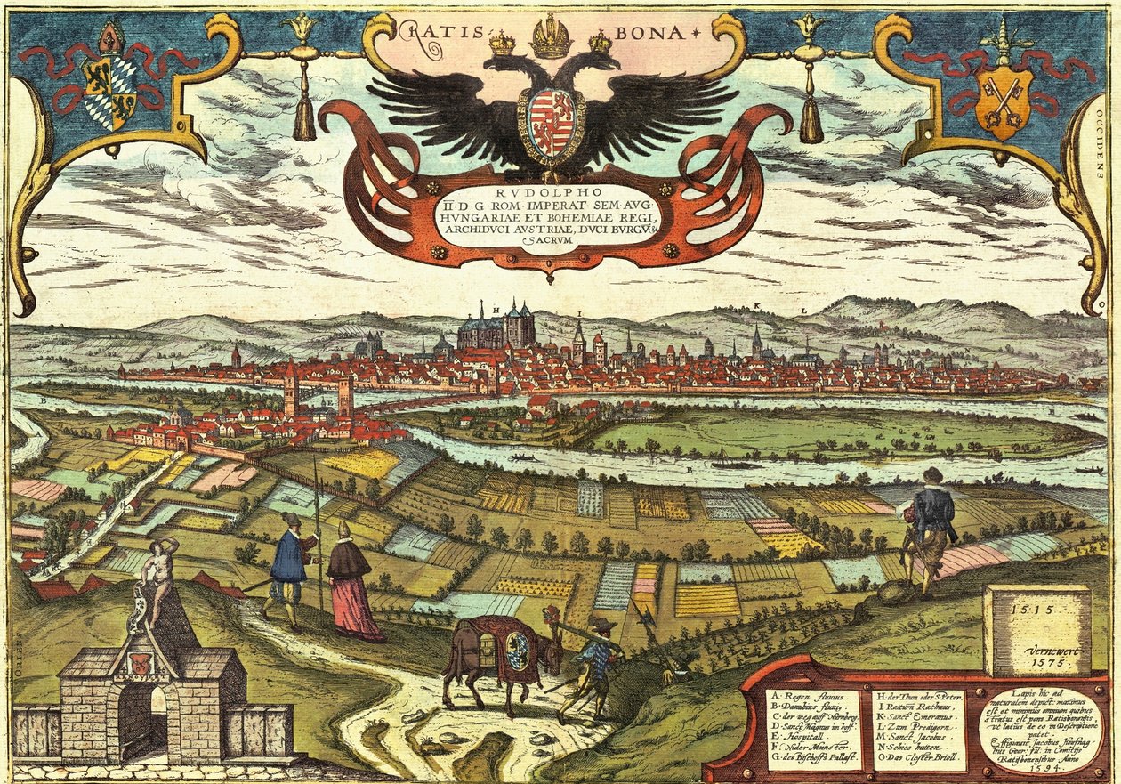Regensburg, Alemanha de Georg and Hogenberg Franz (1535 90) Braun
