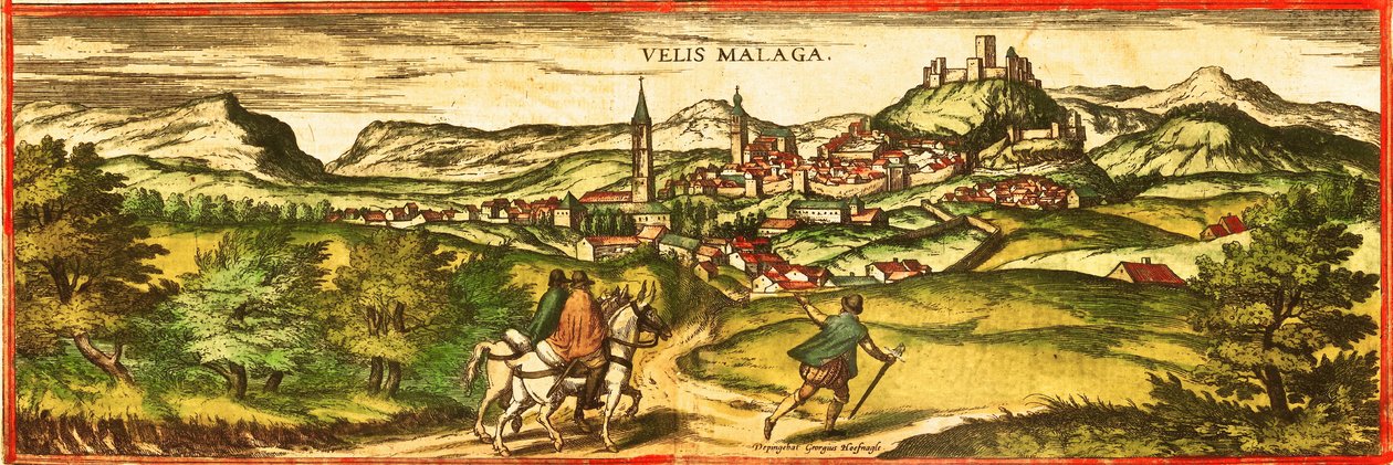 Velez Málaga, Espanha de Georg and Hogenberg Franz (1535 90) Braun