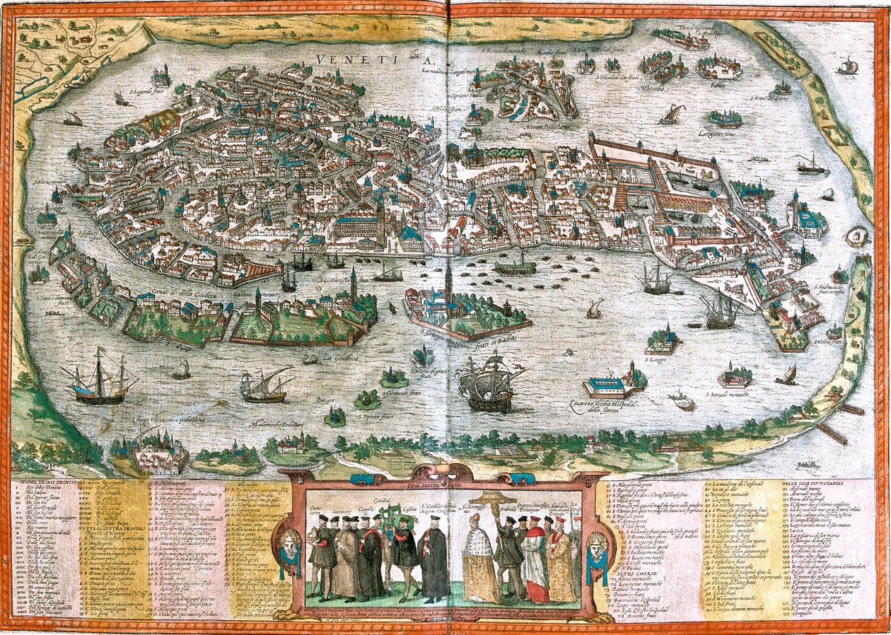 Veneza, Itália de Georg and Hogenberg Franz (1535 90) Braun