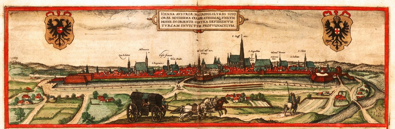 Viena, Áustria de Georg and Hogenberg Franz (1535 90) Braun