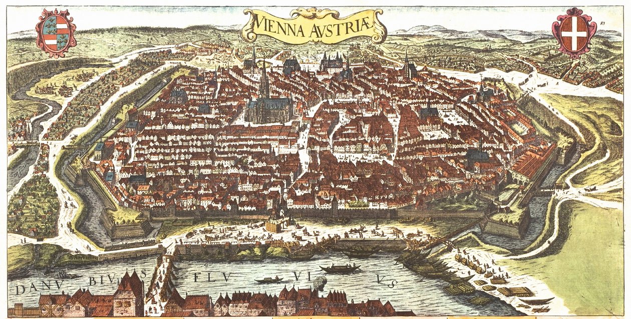 Viena, Áustria de Georg and Hogenberg Franz (1535 90) Braun