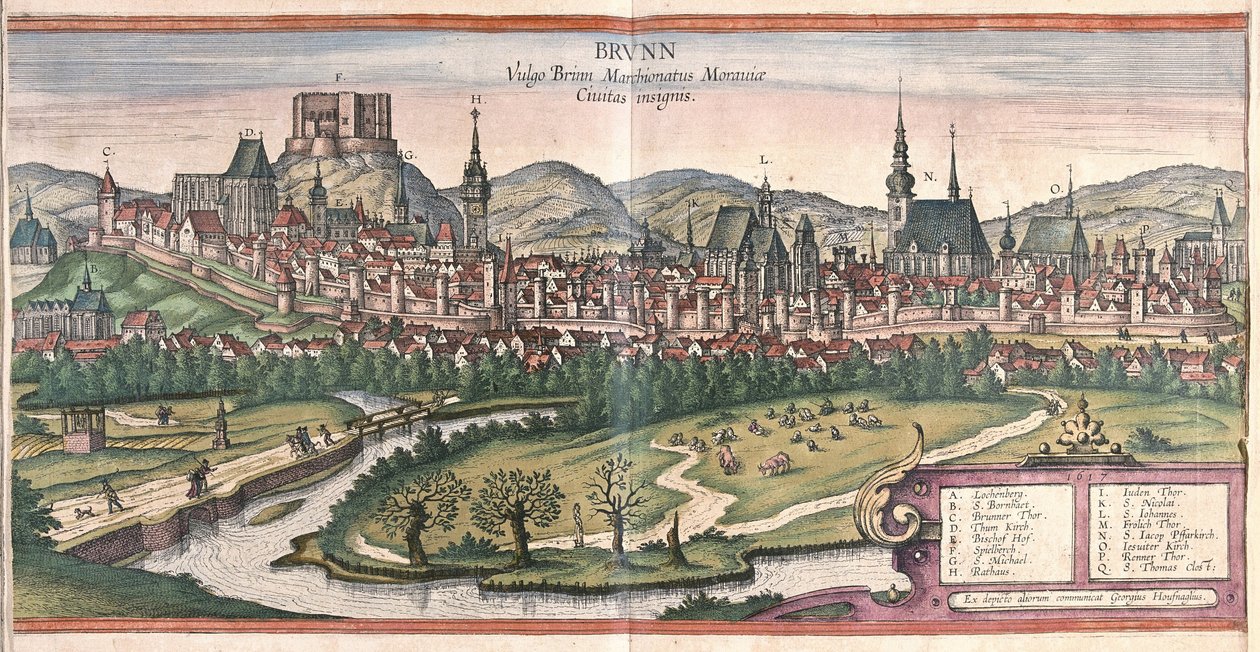 Brno, República Checa (gravura de Georg Braun and Hogenberg Franz