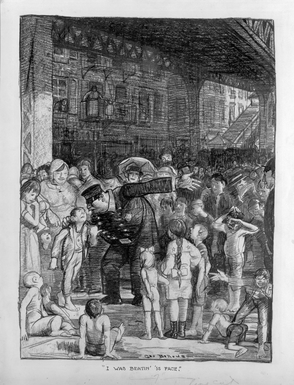 Eu estava batendo é cara de George Wesley Bellows