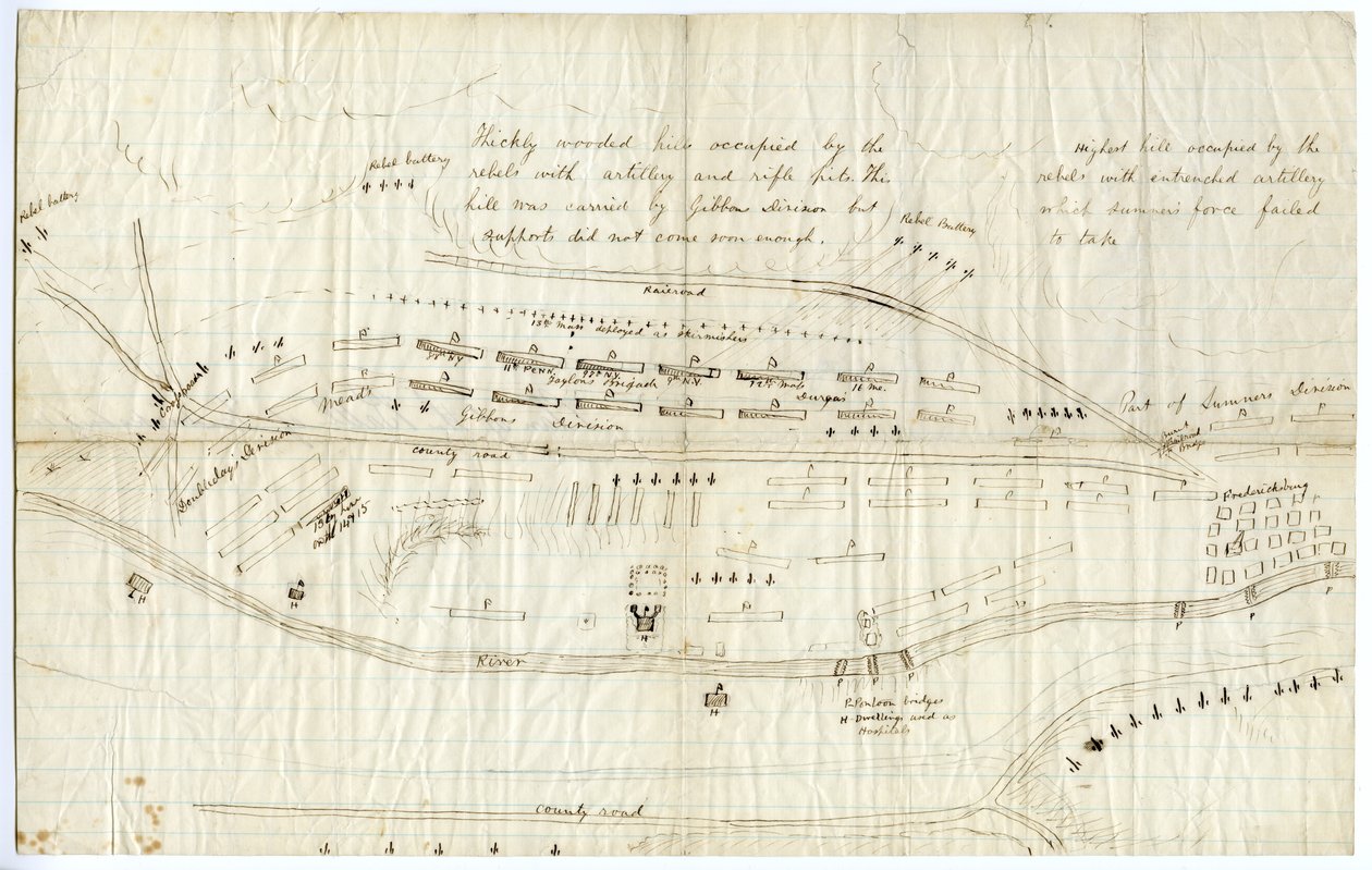 Mapa, de, fredericksburg, c., Dezembro, 1862 de George Bush