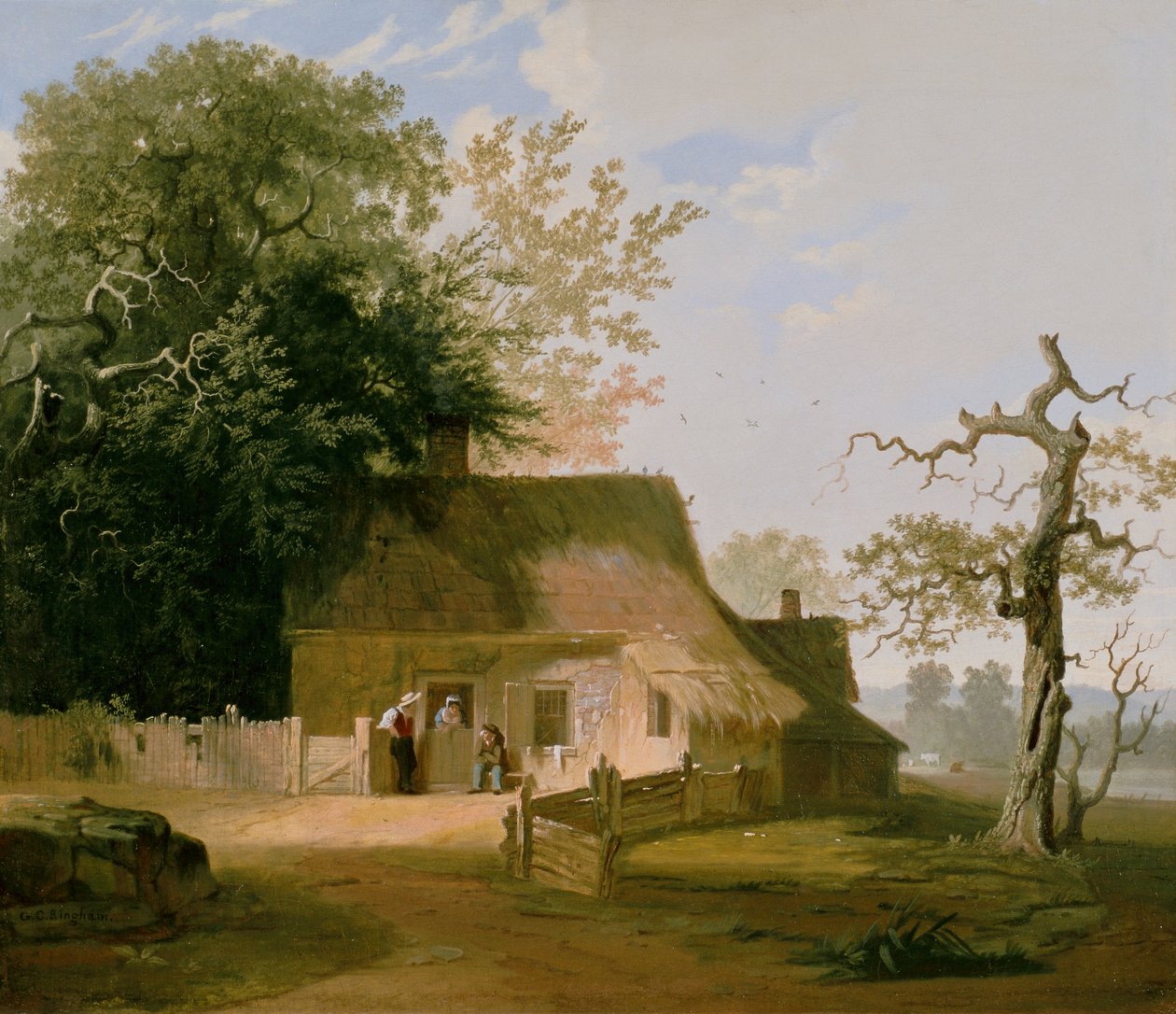 Cenário Cottage, 1845 de George Caleb Bingham