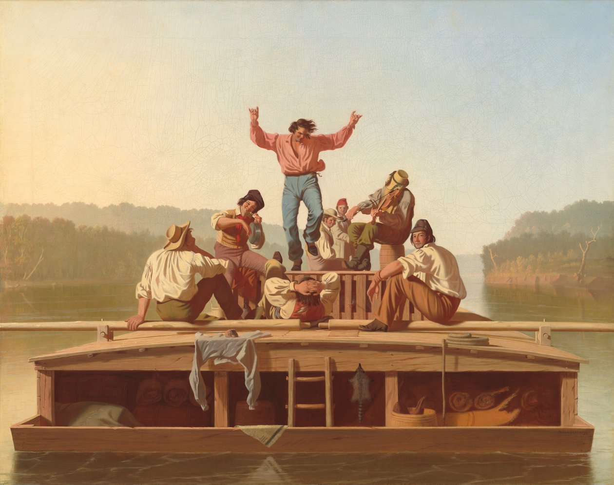 O Jolly Flatboatmen de George Caleb Bingham