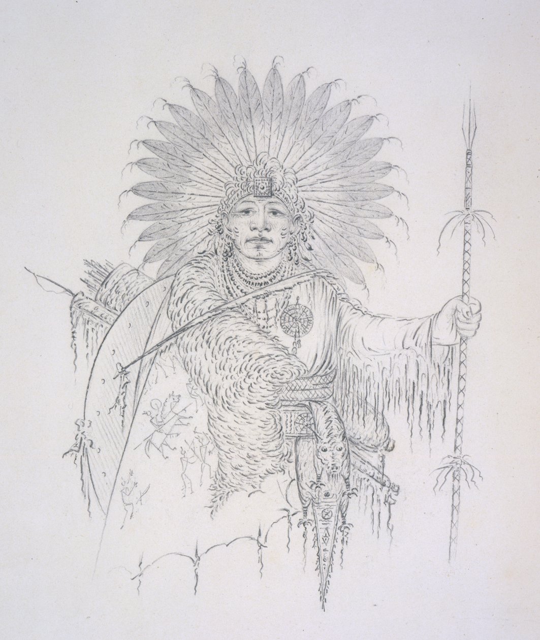 Ba-da-ah-chon-du (quem pula sobre todos) 1852 de George Catlin