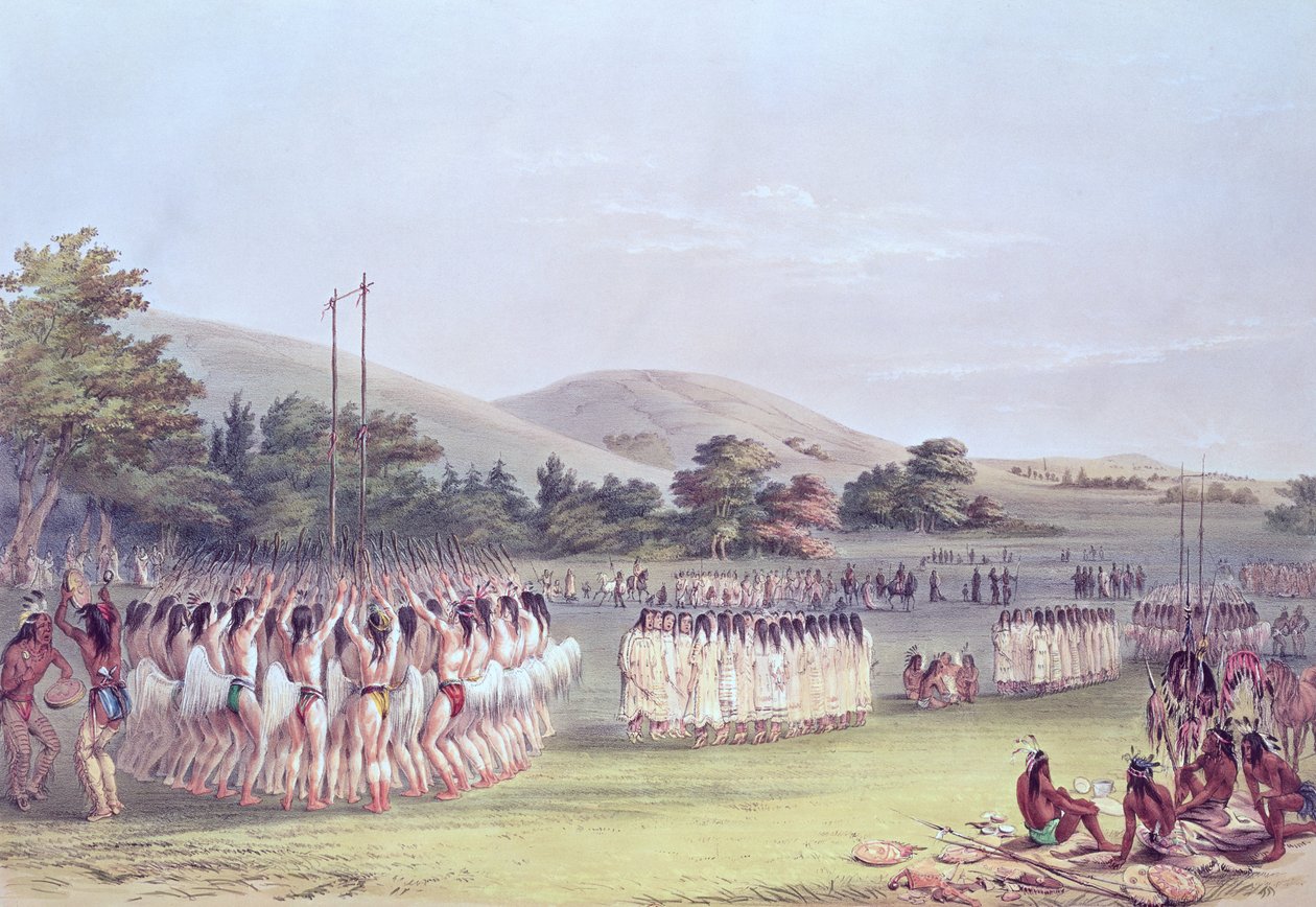 Choctaw Ball-Play Dance, 1834-35 de George Catlin