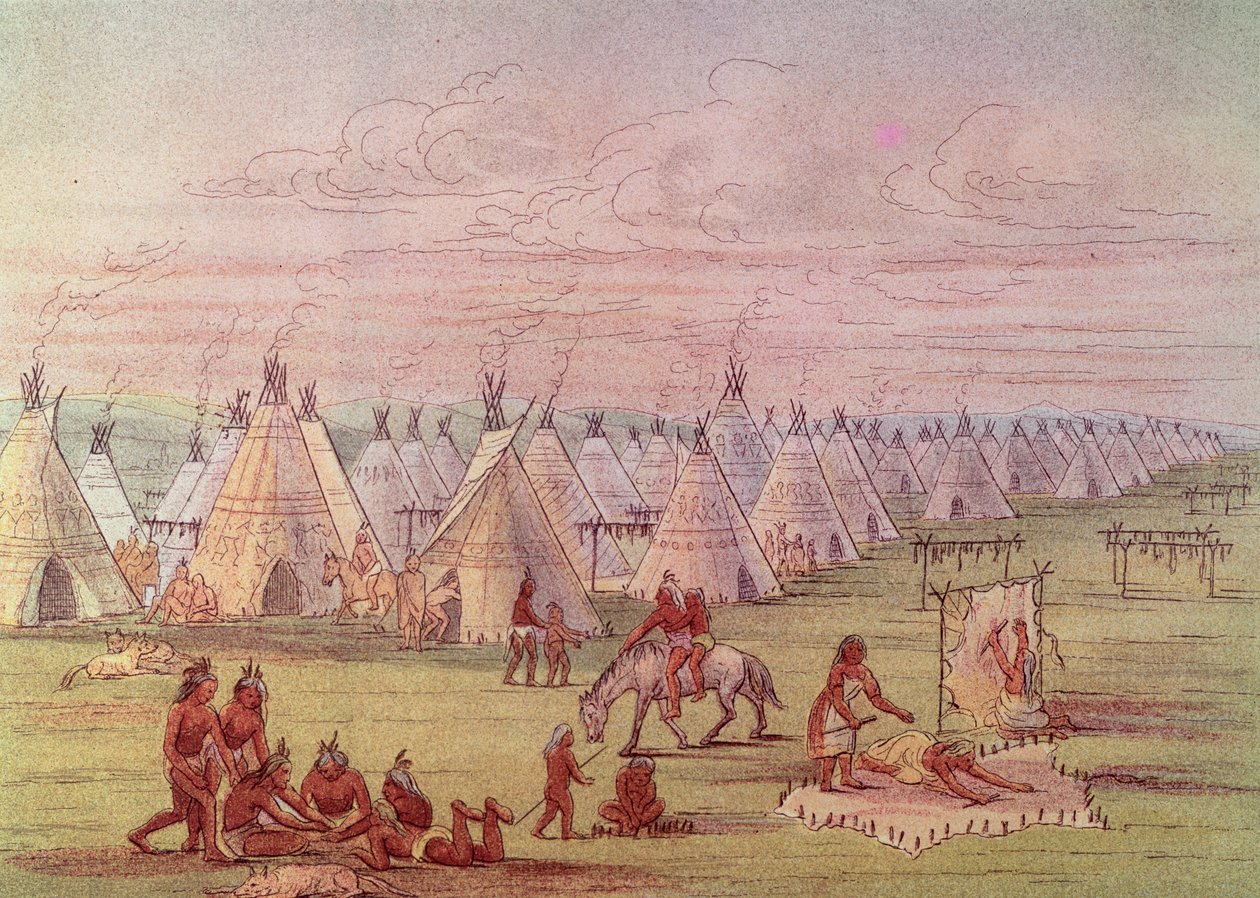 Aldeia Comanchee de George Catlin