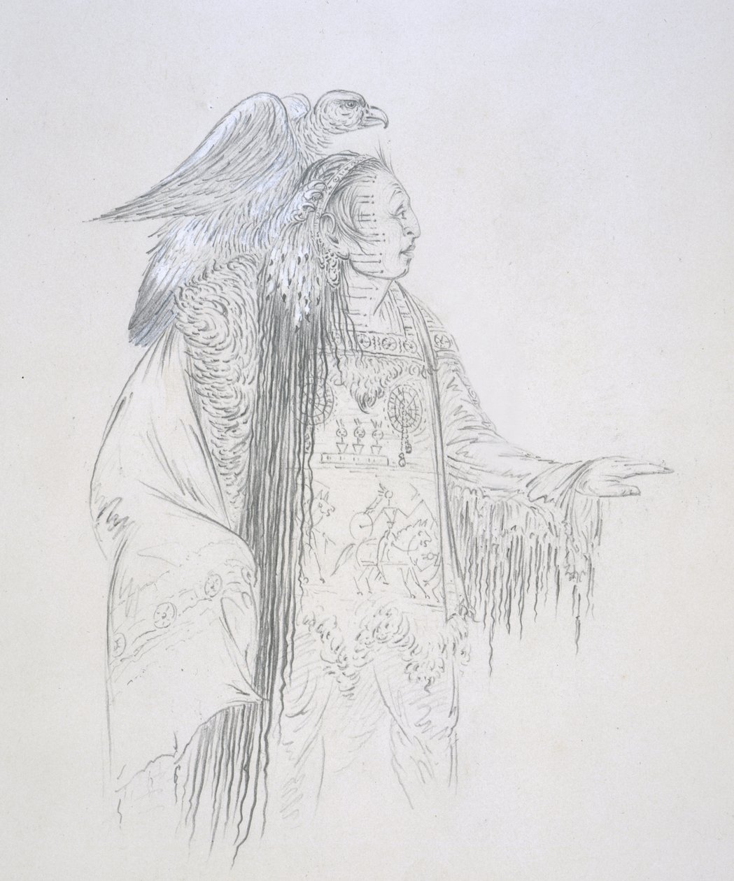 Pa-ris-ka-roo-pa (os dois corvos) 1852 de George Catlin