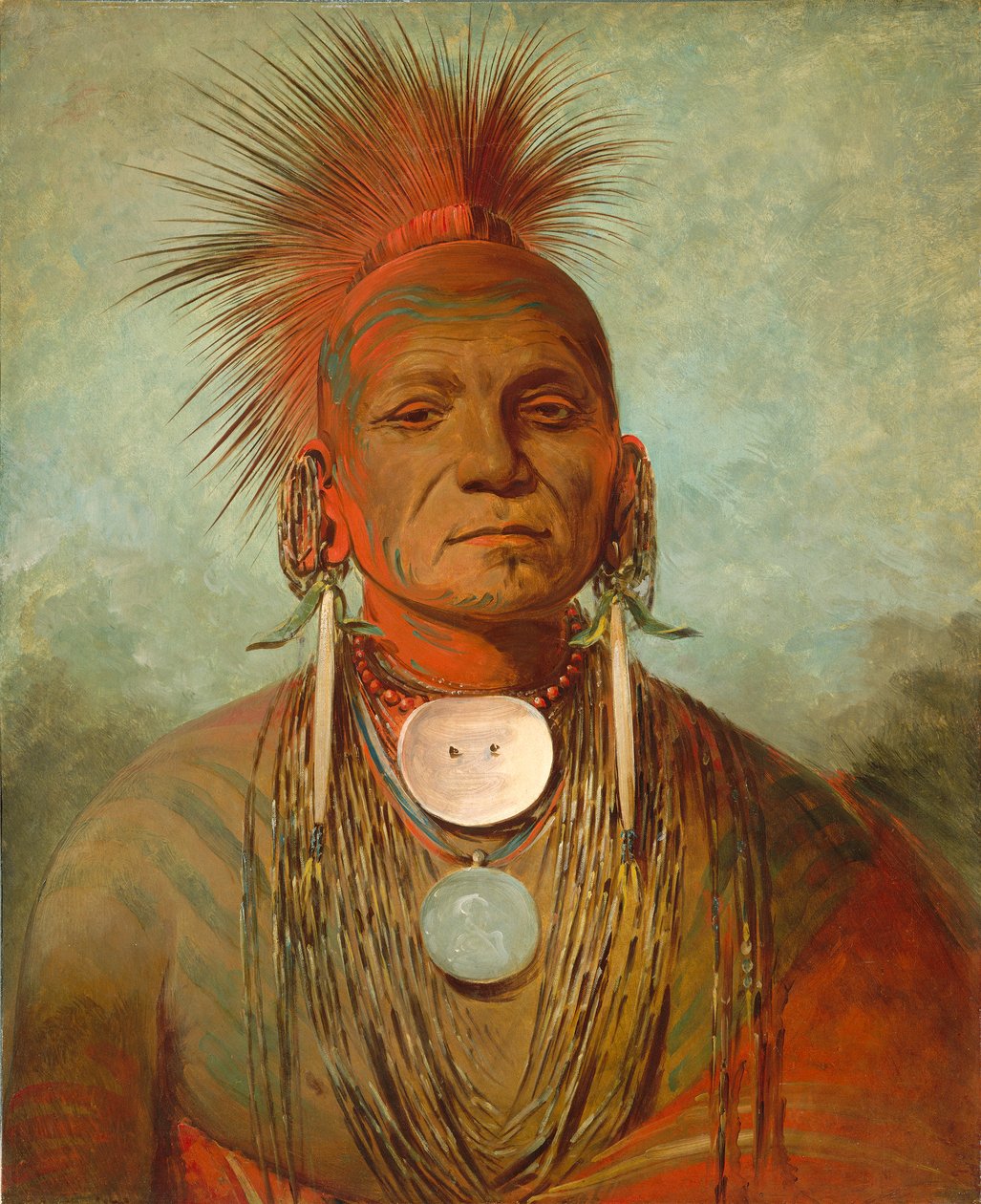 See-non-ty-a, um homem de medicina de Iowa, 1844-45 de George Catlin