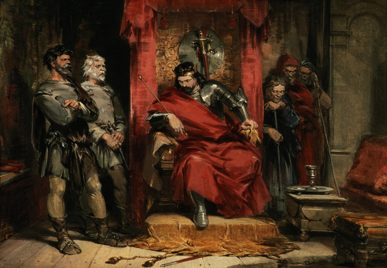 Macbeth instruindo os Assassinos empregados para matar Banquo de George Cattermole