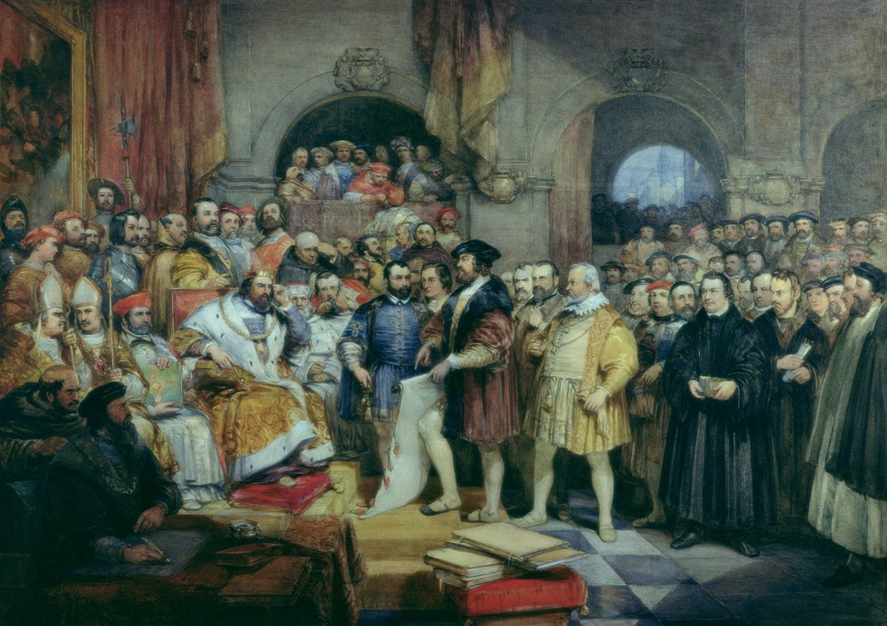 The Diet of Spires, 19 de abril de 1529 (2ª Dieta de Speyer) de George Cattermole