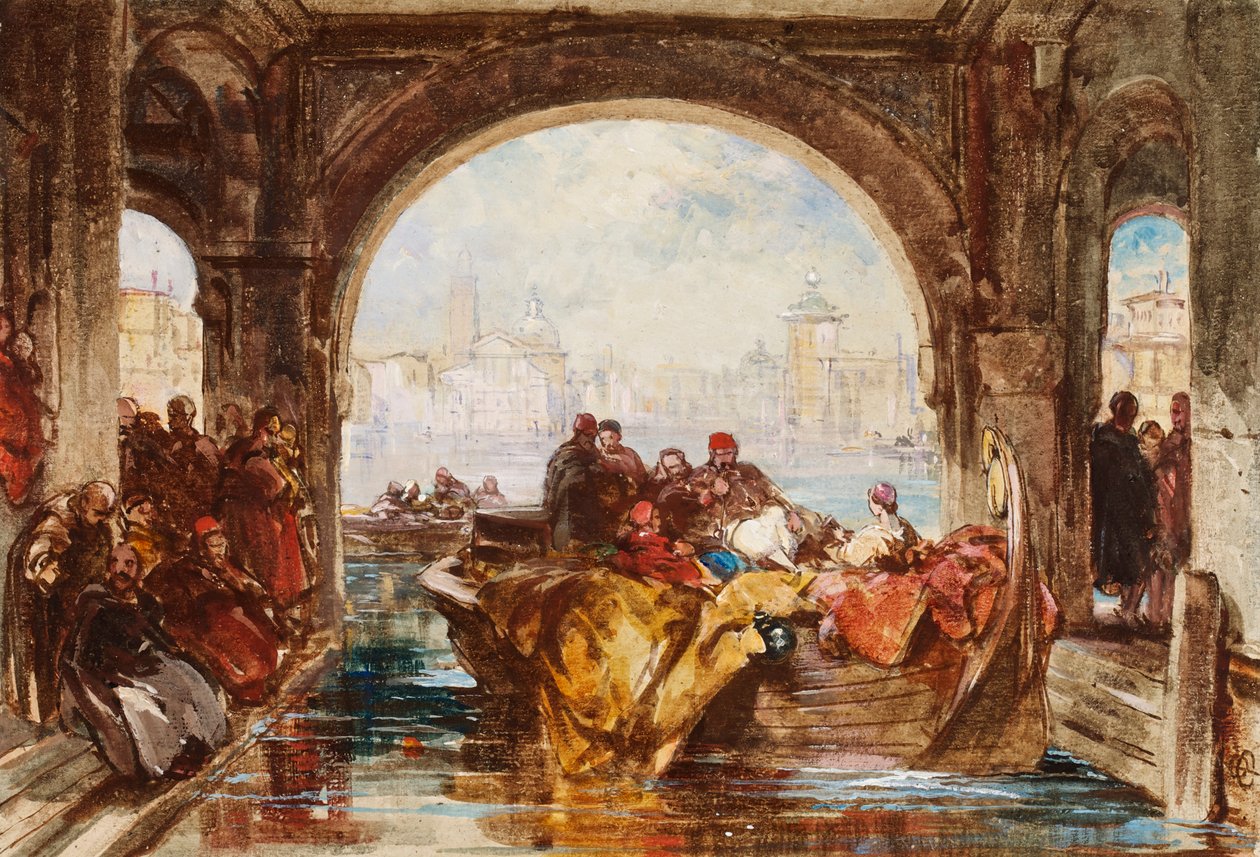 Portão do Doge em Veneza, c.1830 de George Cattermole