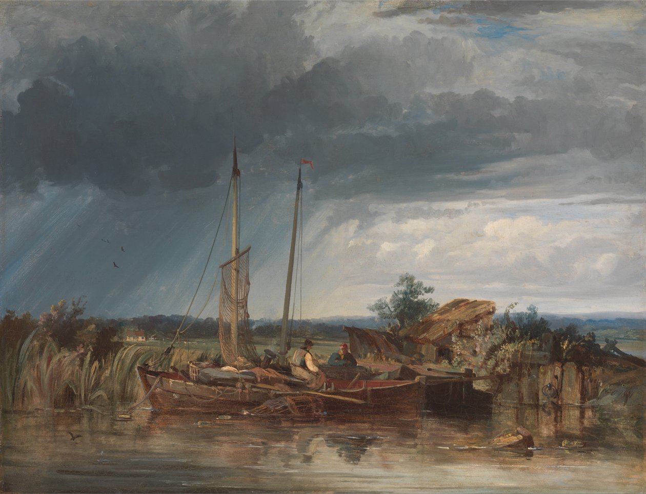 Dois barcos de pesca nas margens das águas interiores de George the Elder Chambers