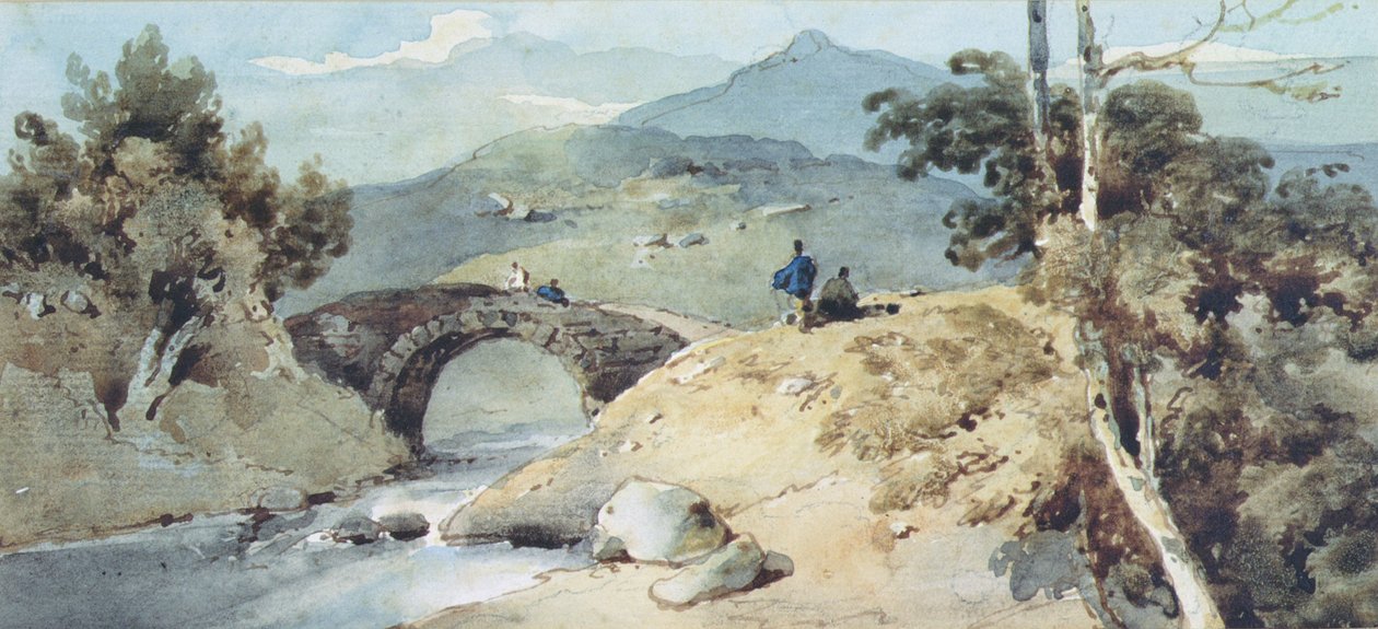 Paisagem chinesa com ponte de George Chinnery