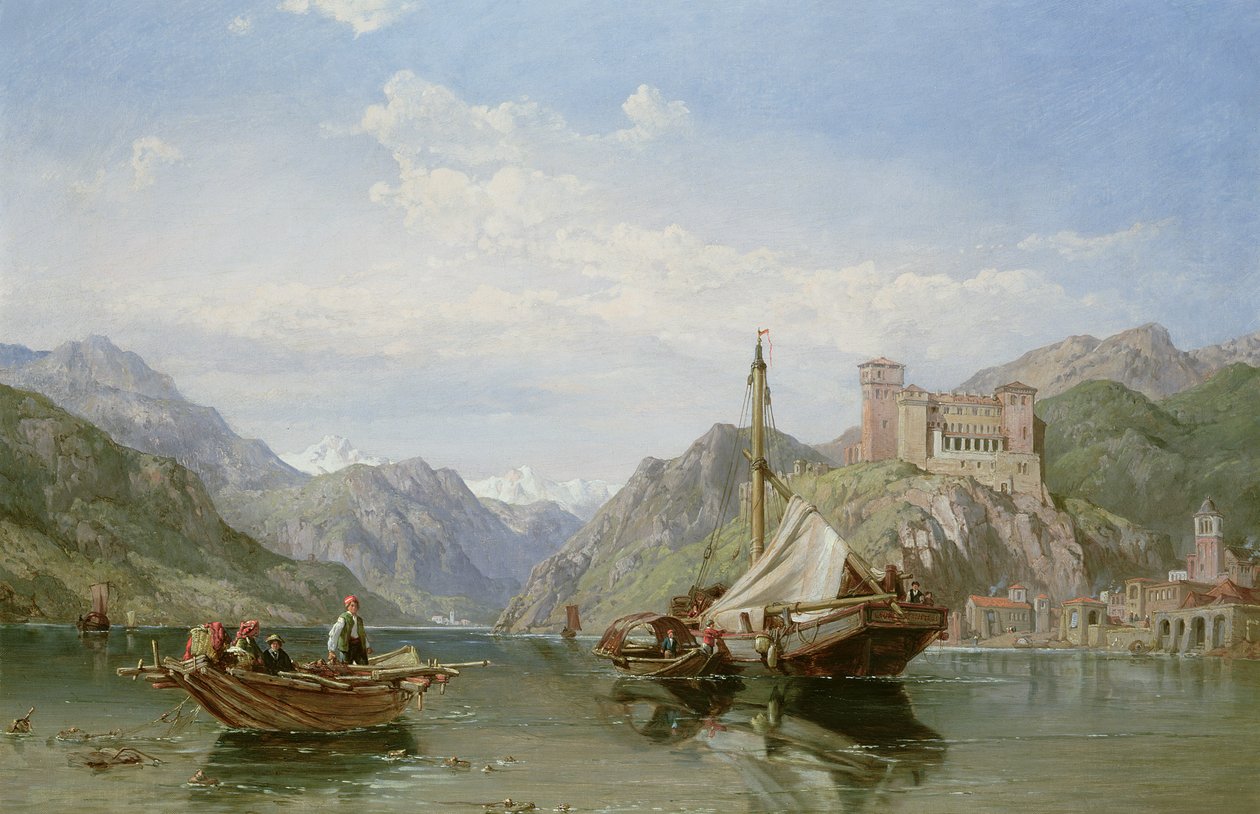 Angera no Lago Maggiore de George Clarkson Stanfield