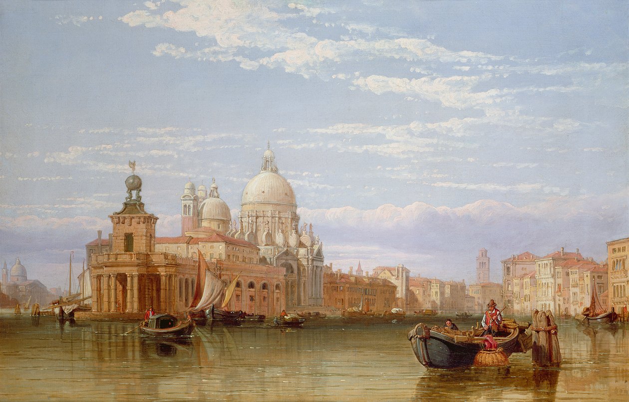 O Grande Canal, Veneza de George Clarkson Stanfield