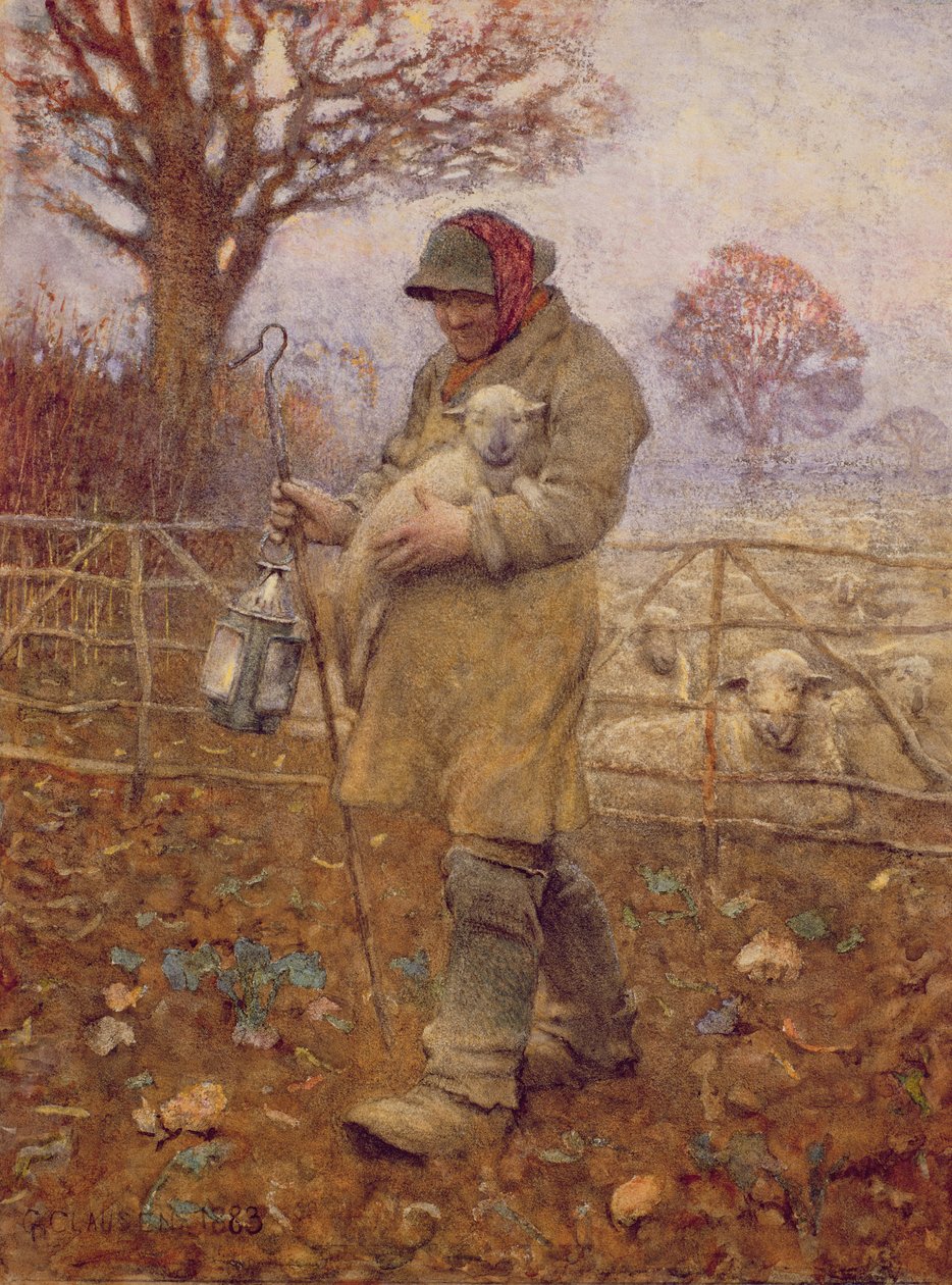 Pastor com um cordeiro, 1883 de George Clausen