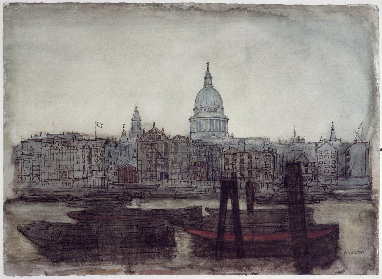 Catedral de São Paulo: Thames View de George Clausen