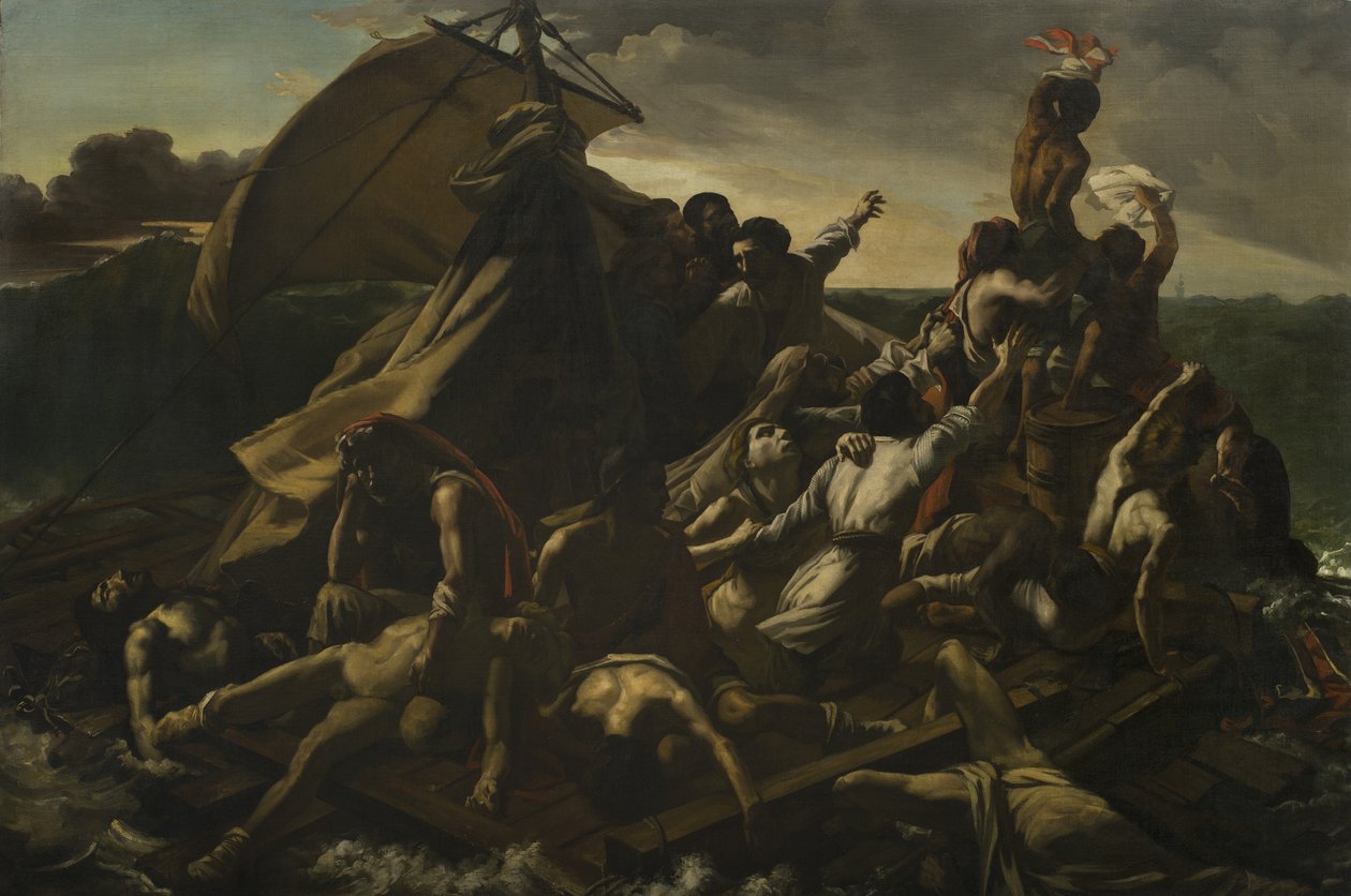Balsa da Medusa, depois de Theodore Gericault, 1830 (óleo sobre linho) de George Cooke