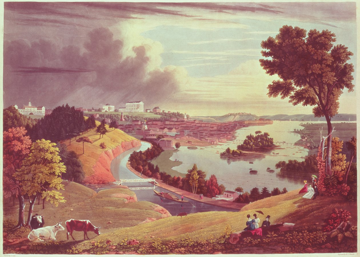 Richmond, Virgínia, gravado por William James Bennett de George Cooke