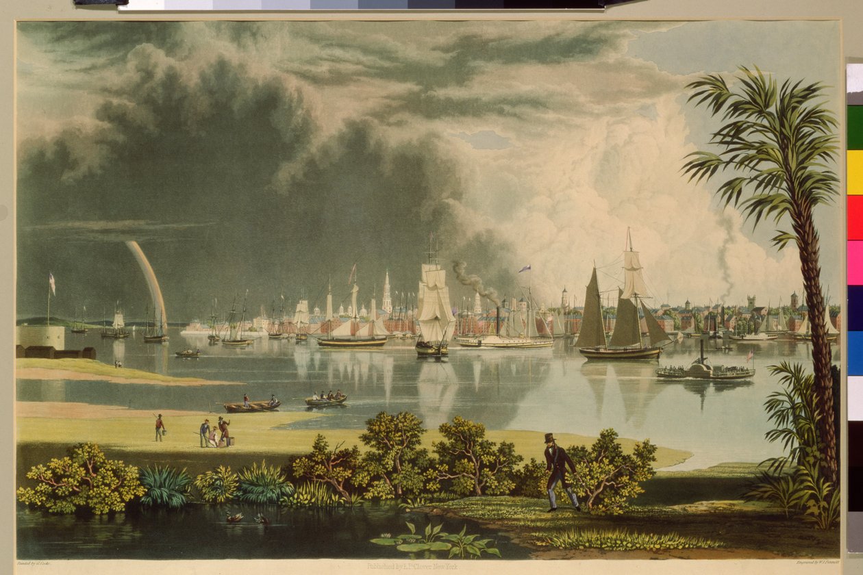 A cidade de Charleston, gravada por WJ Bennett, 1838 de George Cooke