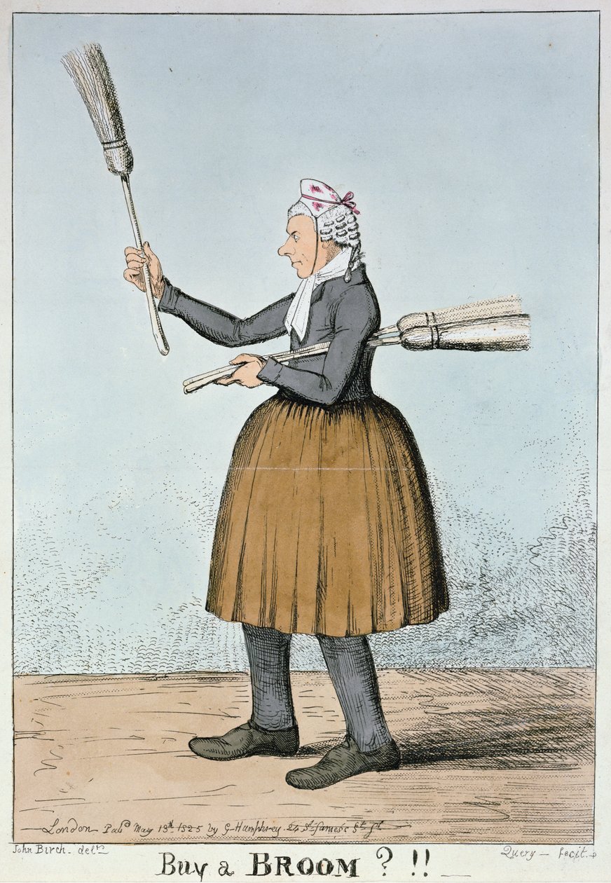 Compre uma vassoura !!, 1825 (gravura a cores) de George Cruikshank
